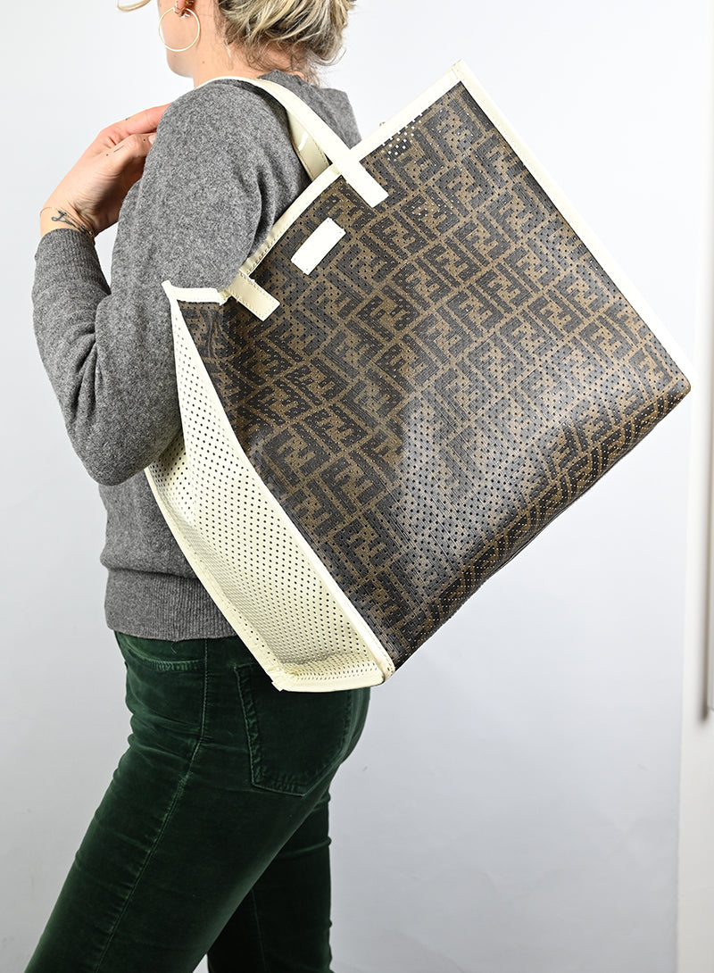 Fendi Shopper con FF marrone