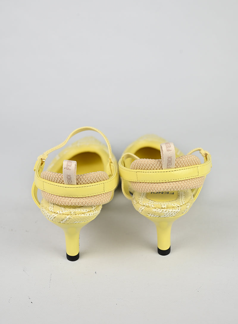 Fendi Slingback Zucca Gialle - N. 37 ½