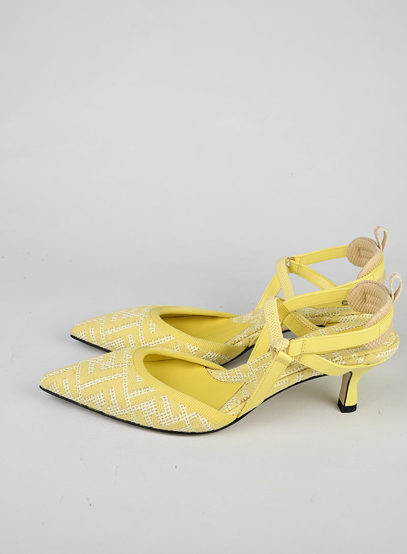 Fendi Slingback Zucca Gialle - N. 37 ½
