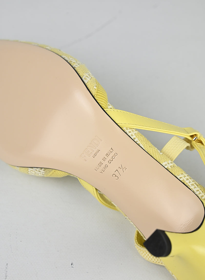 Fendi Slingback Zucca Gialle - N. 37 ½