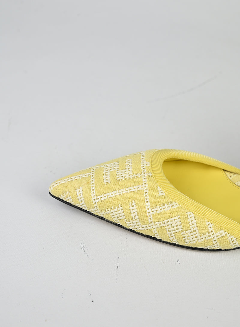 Fendi Slingback Zucca Gialle - N. 37 ½