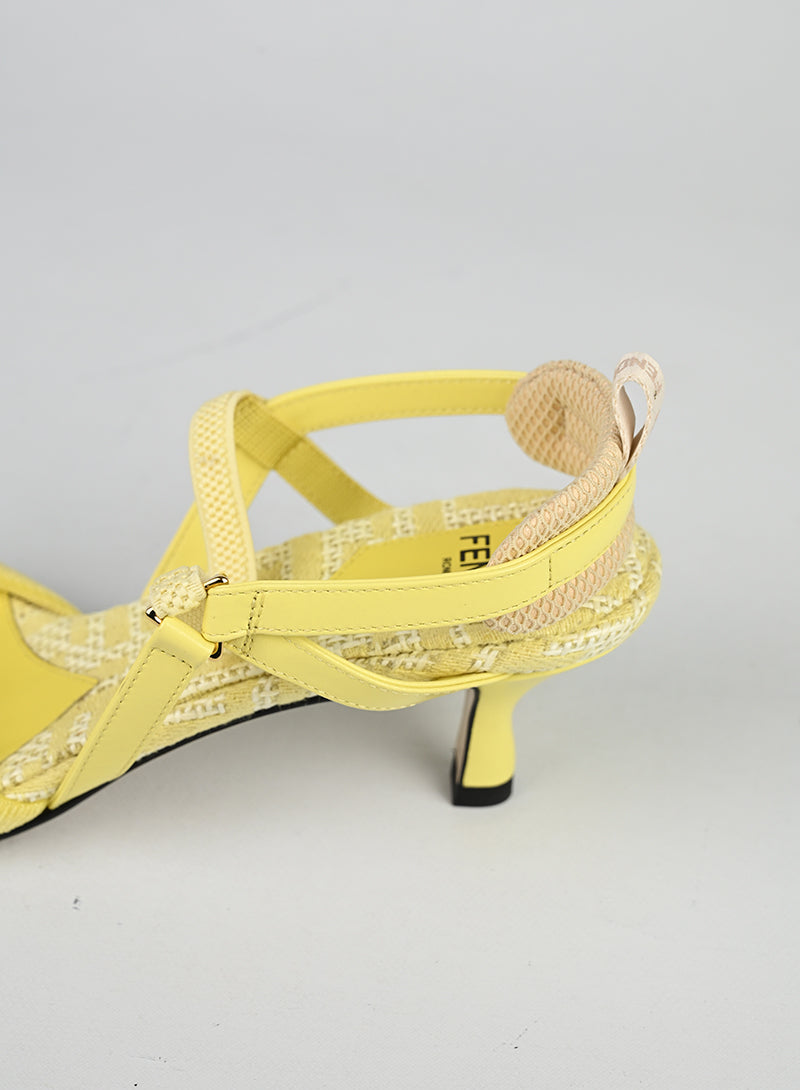 Fendi Slingback Zucca Gialle - N. 37 ½