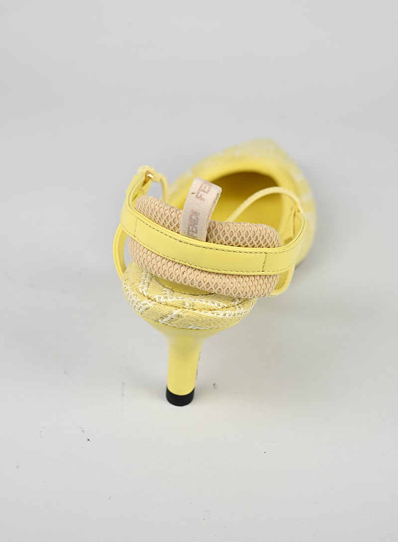 Fendi Slingback Zucca Gialle - N. 37 ½