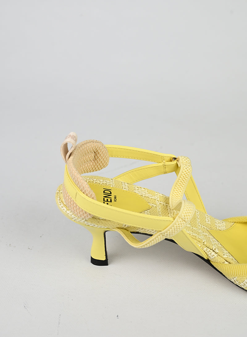Fendi Slingback Zucca Gialle - N. 37 ½