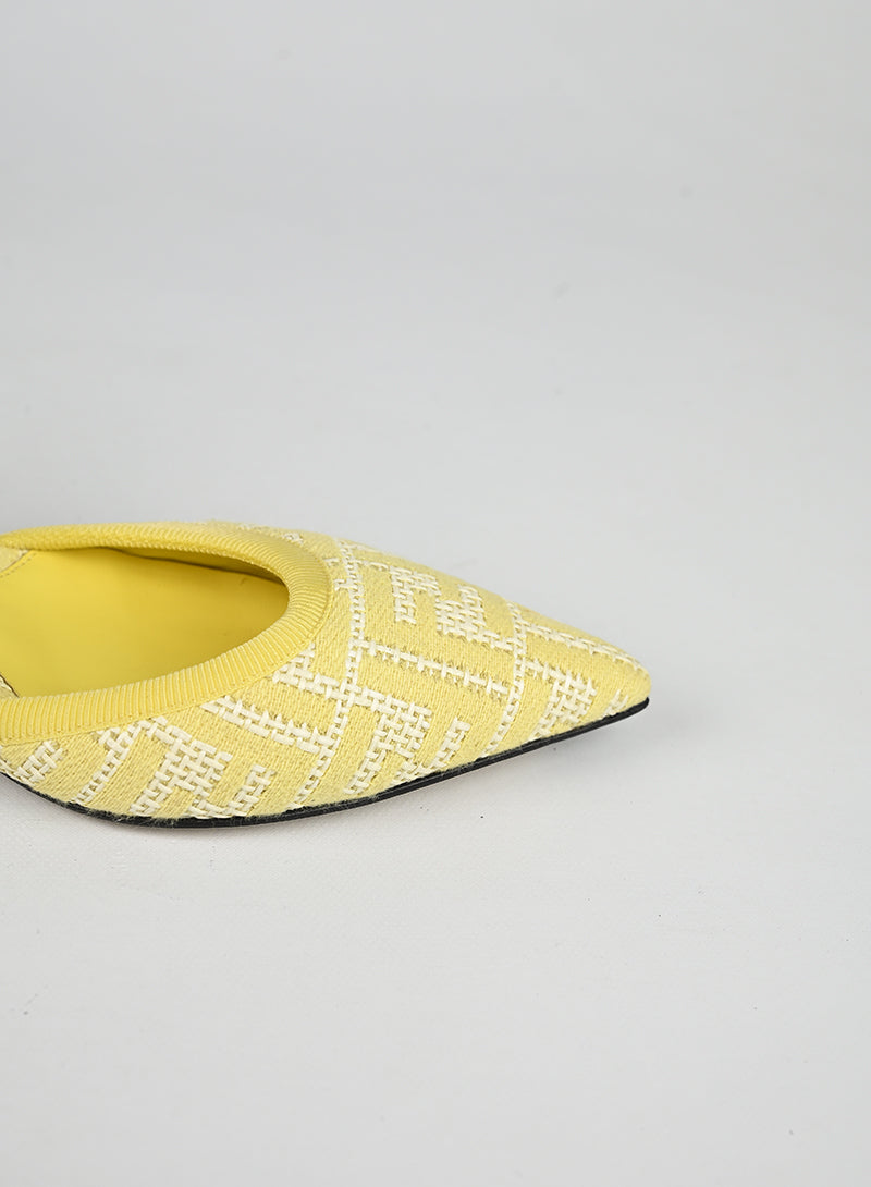 Fendi Slingback Zucca Gialle - N. 37 ½