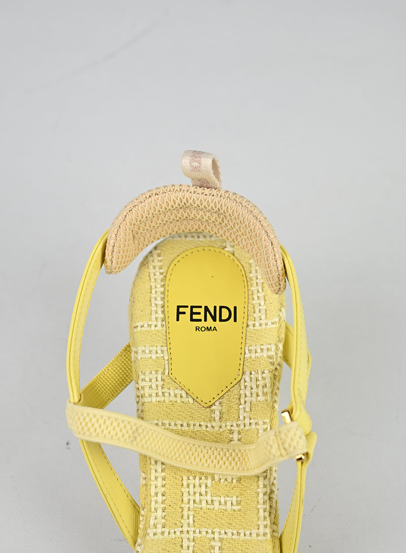 Fendi Slingback Zucca Gialle - N. 37 ½