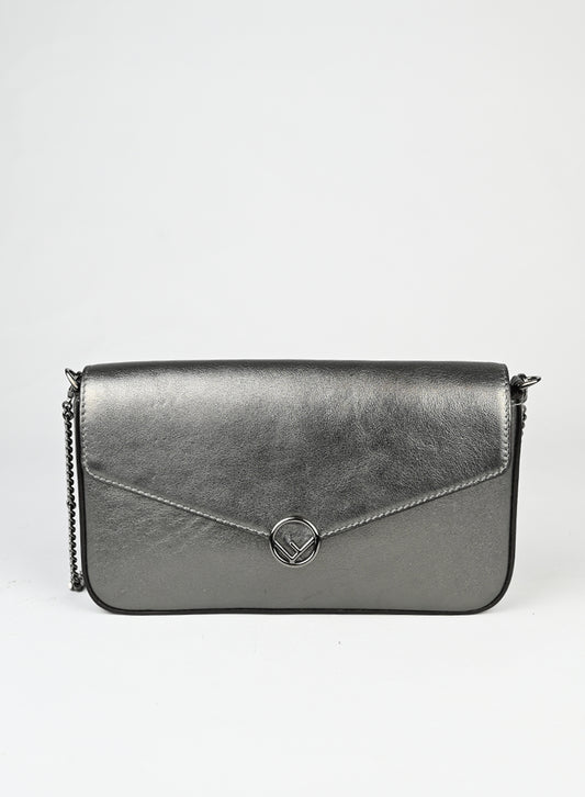 Fendi Borsina in pelle argento -  lesleyluxuryvintage