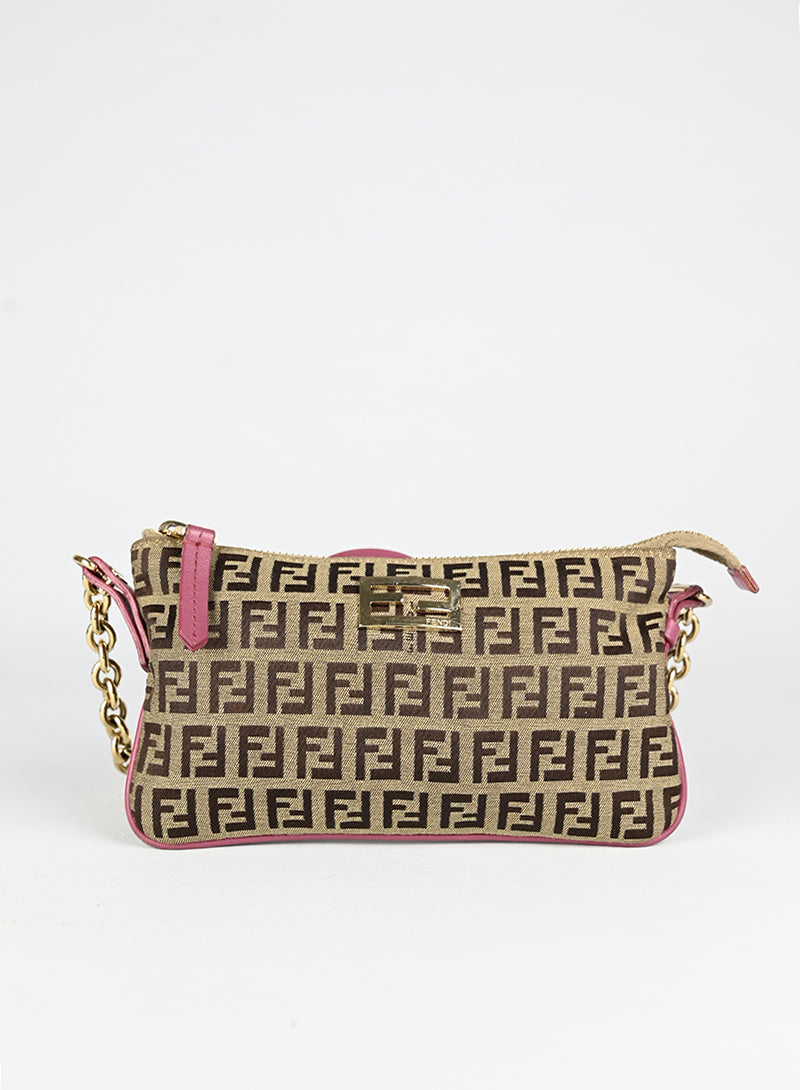 Fendi Borsa in tessuto Zucca beige