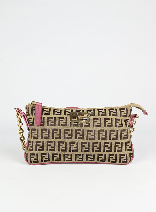 Fendi Borsa in tessuto Zucca beige