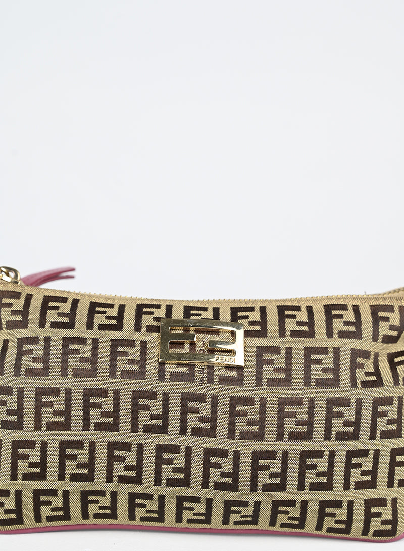 Fendi Borsa in tessuto Zucca beige