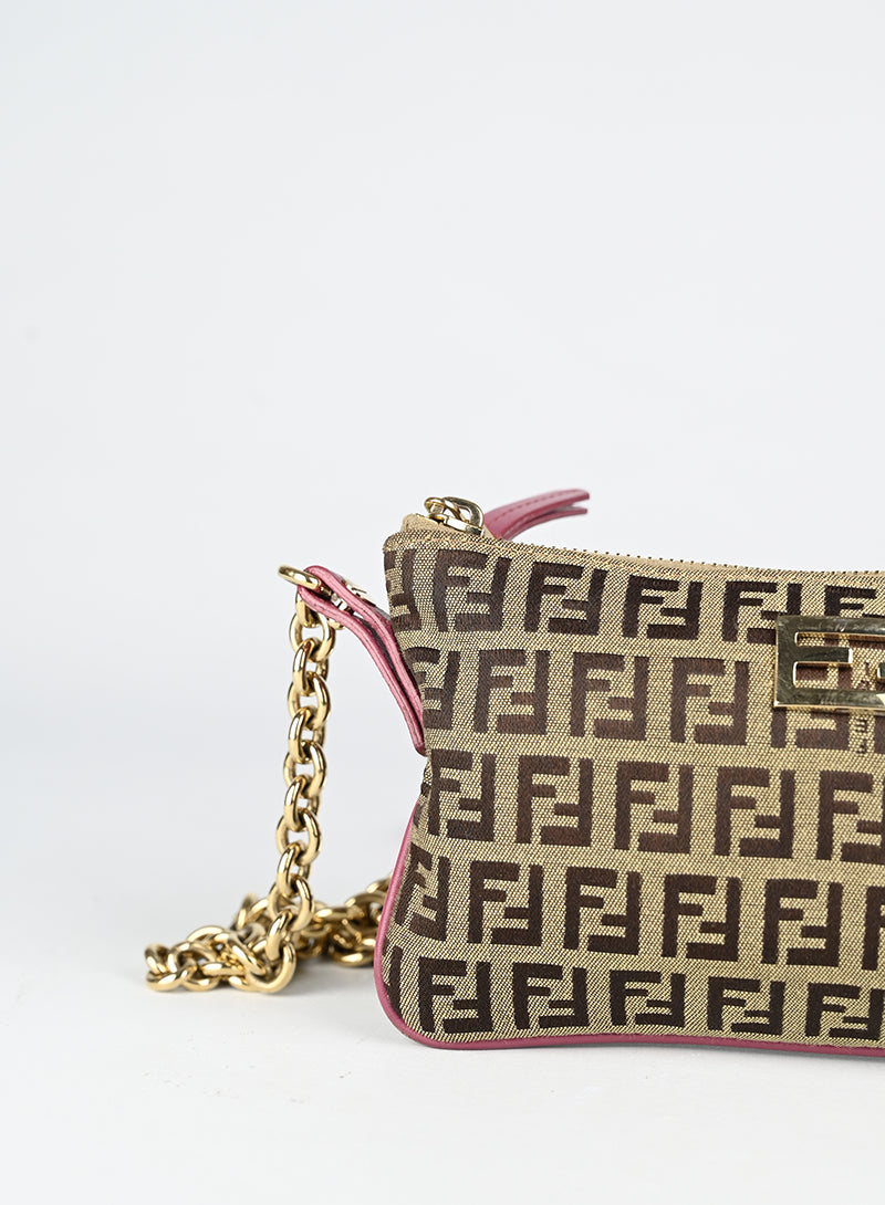 Fendi Borsa in tessuto Zucca beige