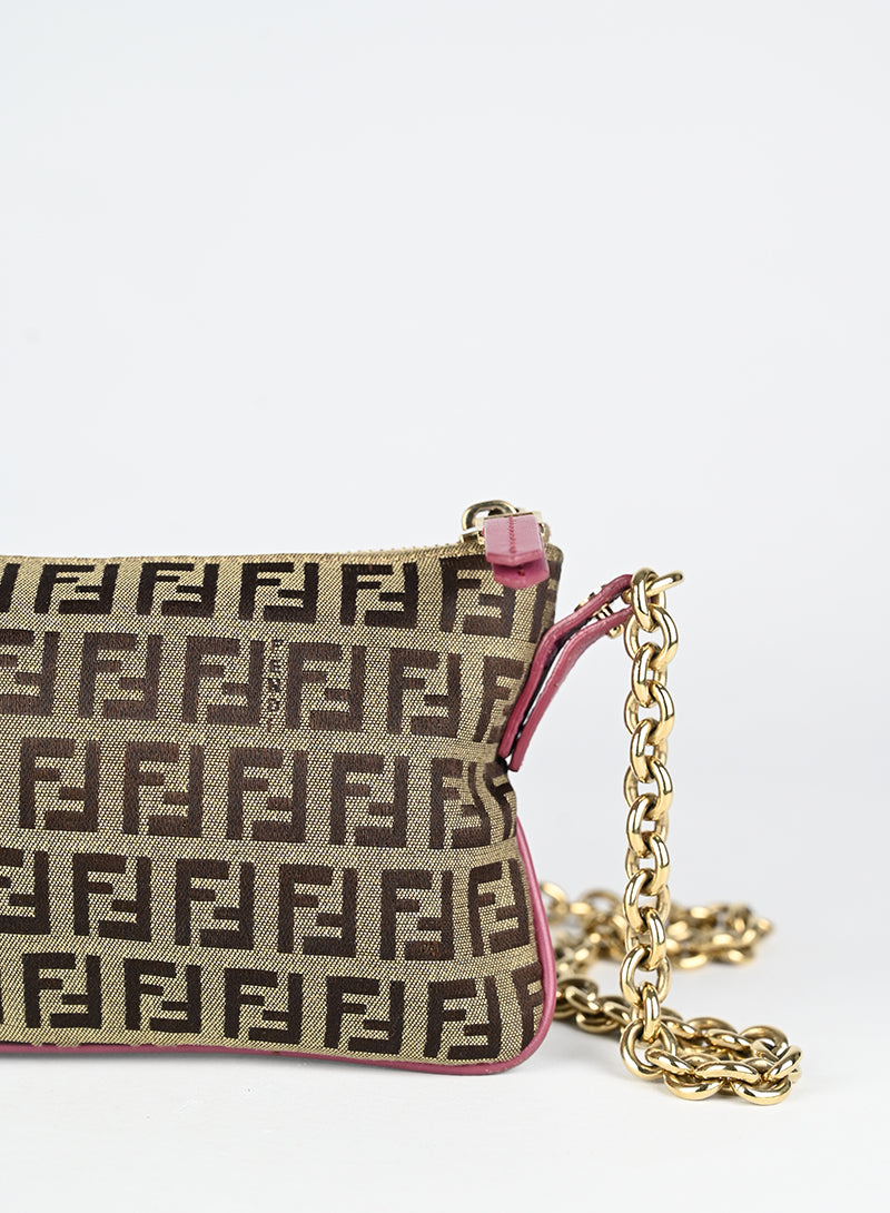 Fendi Borsa in tessuto Zucca beige