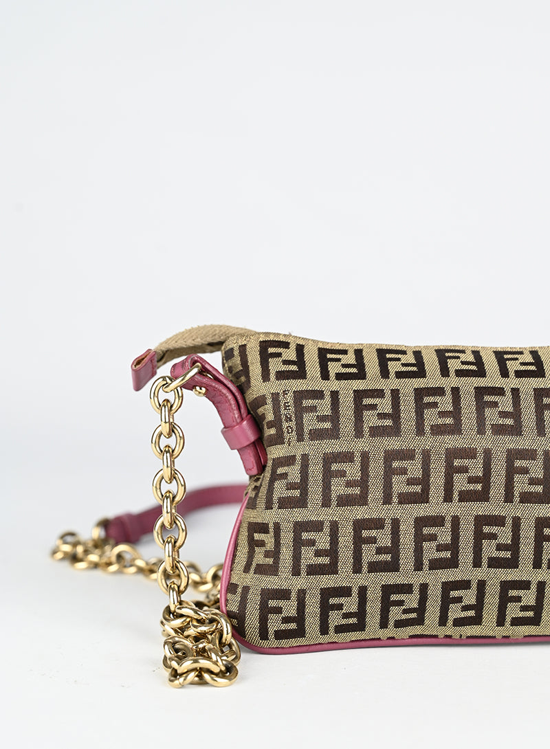 Fendi Borsa in tessuto Zucca beige
