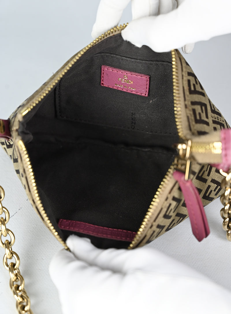 Fendi Borsa in tessuto Zucca beige