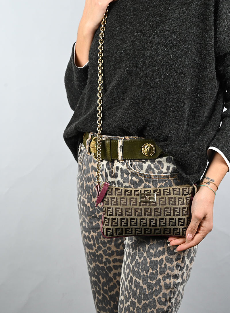 Fendi Borsa in tessuto Zucca beige