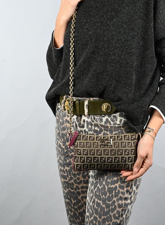 Fendi Borsa in tessuto Zucca beige