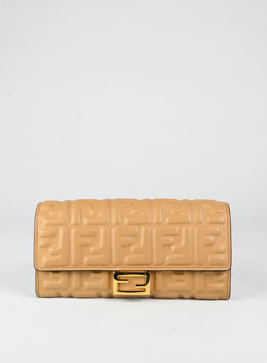 Fendi Borsina in pelle beige FF