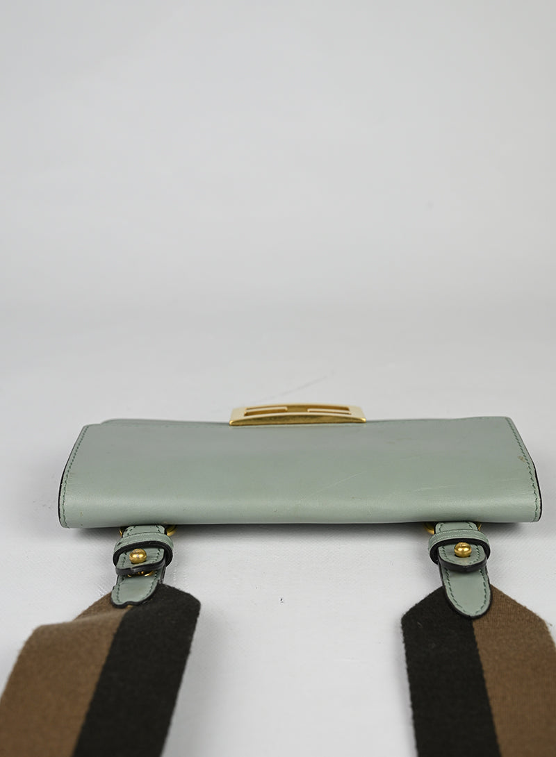 Fendi Borsa in pelle verde acqua