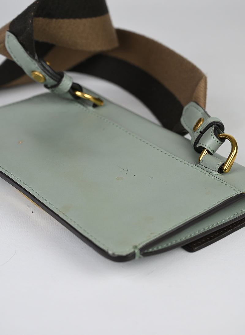 Fendi Borsa in pelle verde acqua