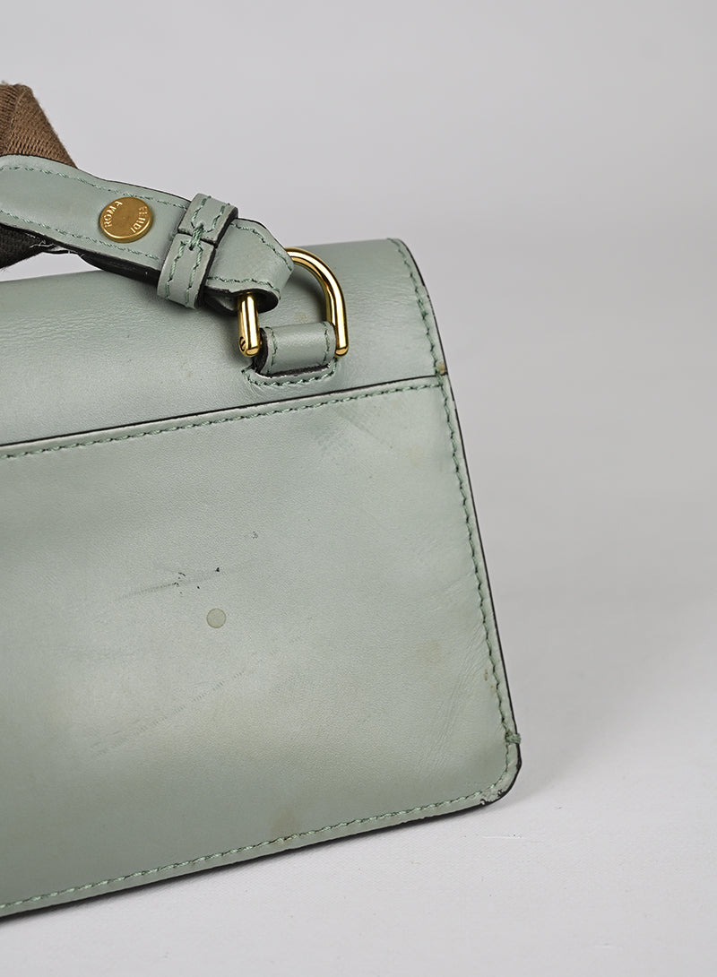 Fendi Borsa in pelle verde acqua