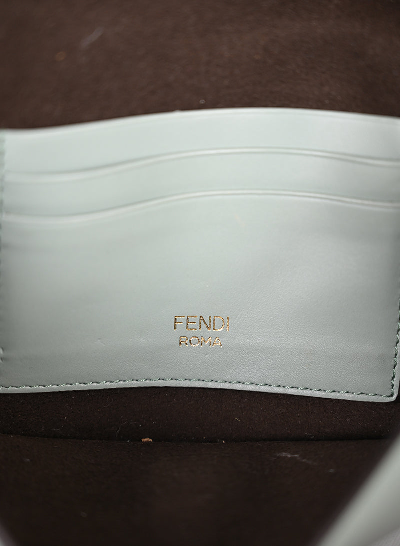 Fendi Borsa in pelle verde acqua