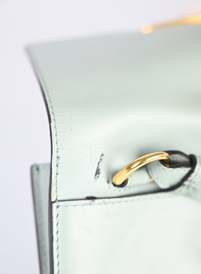 Fendi Borsa in pelle verde acqua