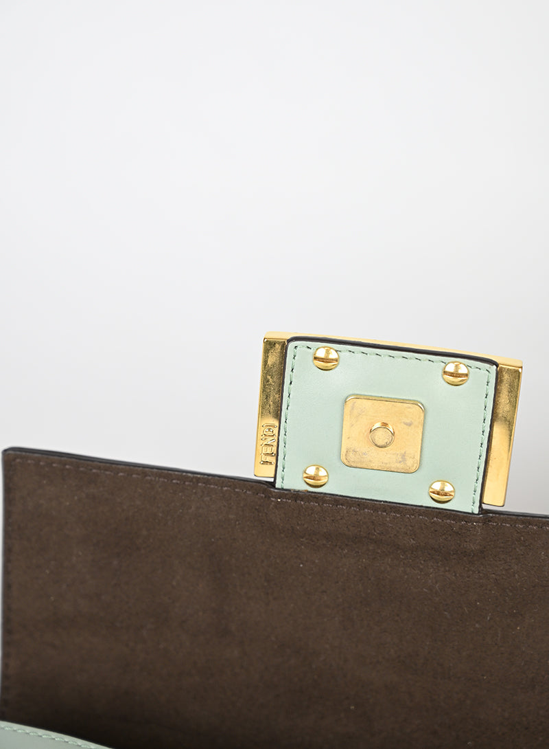 Fendi Borsa in pelle verde acqua