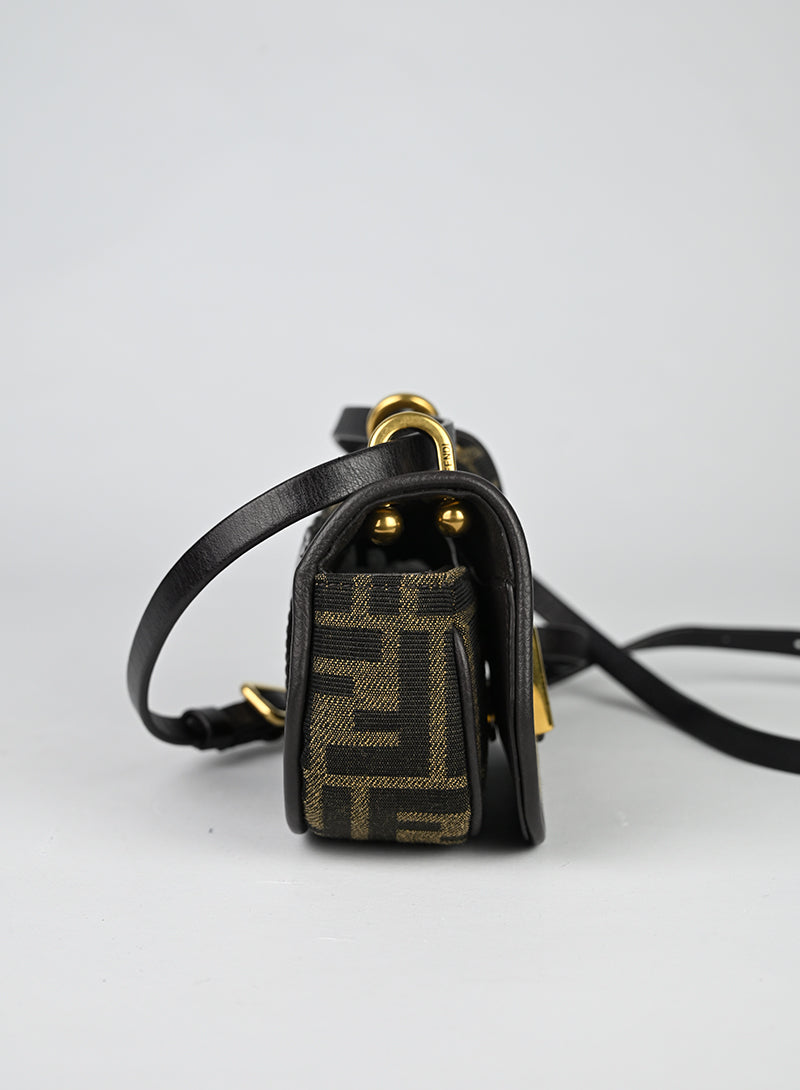 Fendi Borsina Tessuto Zucca Marrone Beige