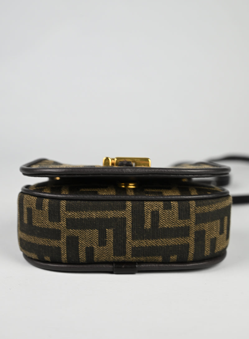 Fendi Borsina Tessuto Zucca Marrone Beige