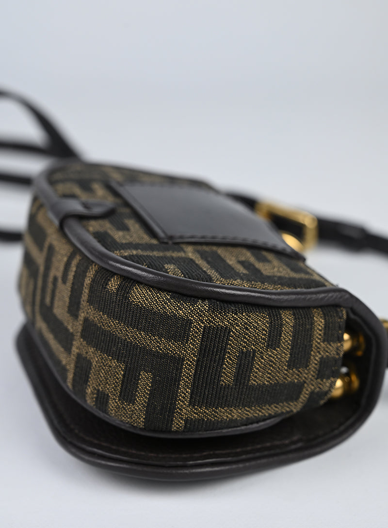 Fendi Borsina Tessuto Zucca Marrone Beige