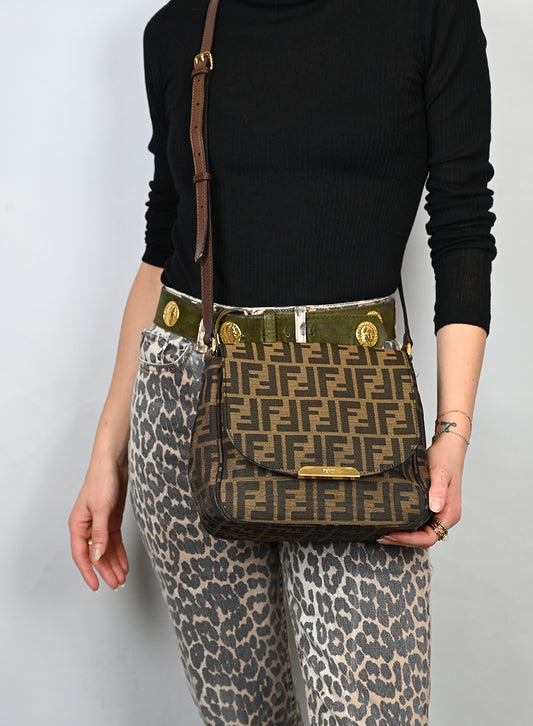 Fendi Borsa in tessuto Zucca marrone -  lesleyluxuryvintage