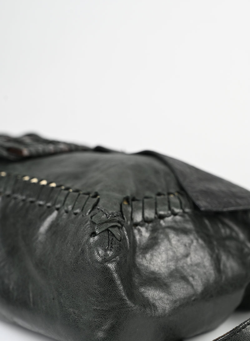 Fendi Borsa Maxi Baguette in pelle nera -  lesleyluxuryvintage