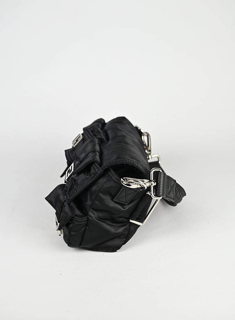 Fendi Borsa Multipocket Baguette ECONYL Nera