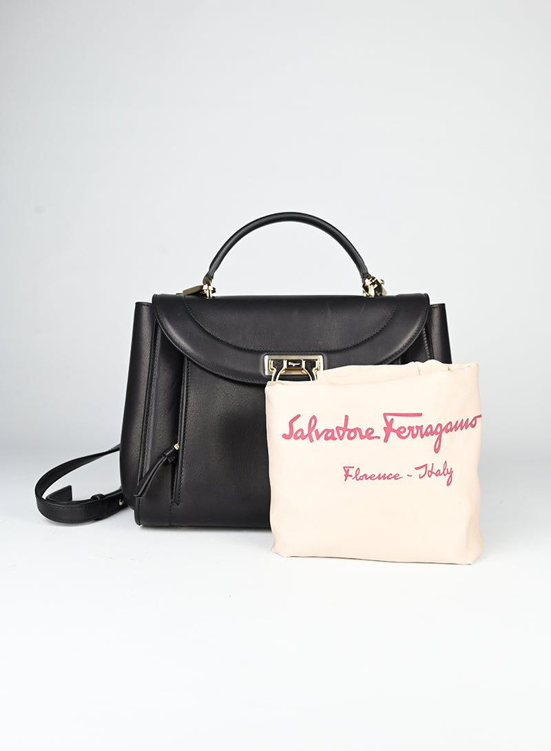 Ferragamo Borsa Sophia in pelle nerax