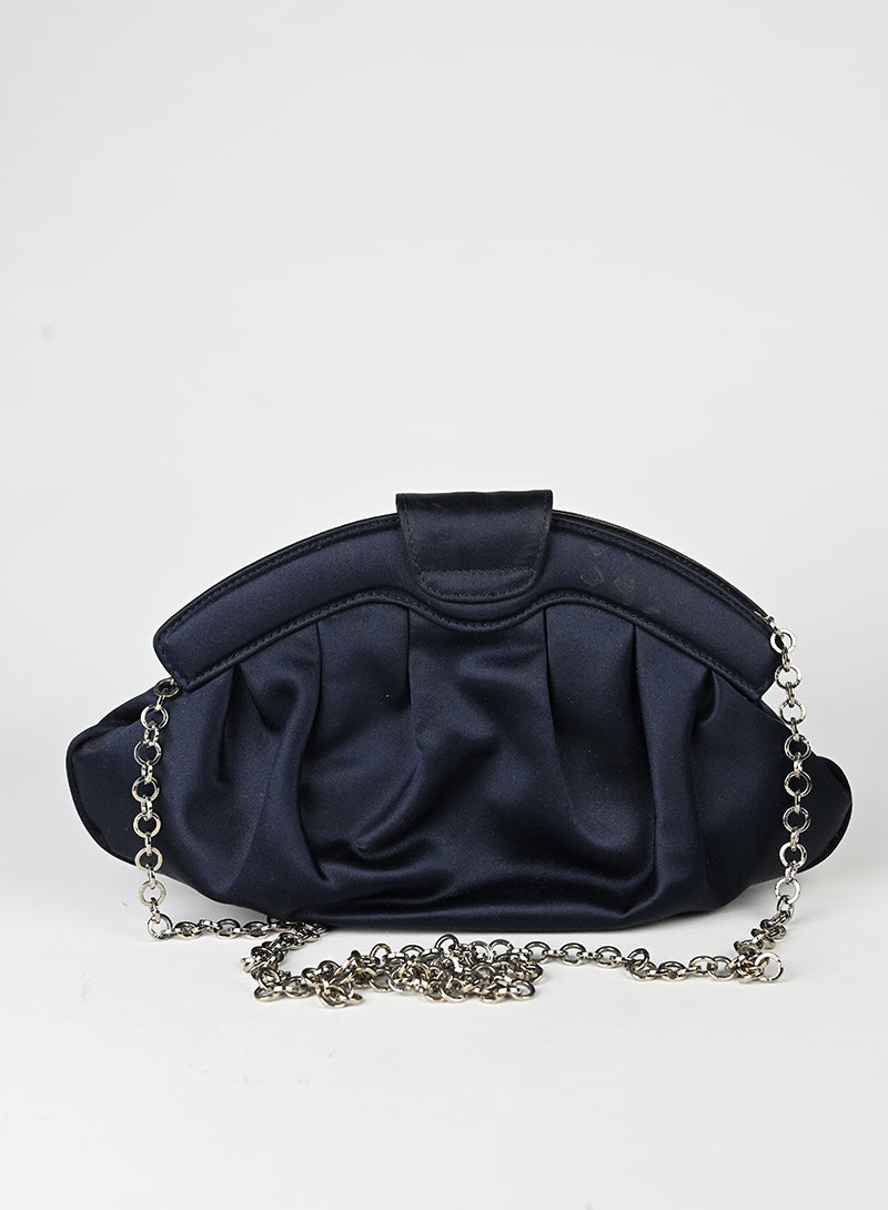 Salvatore Ferragamo Pochette in raso blu