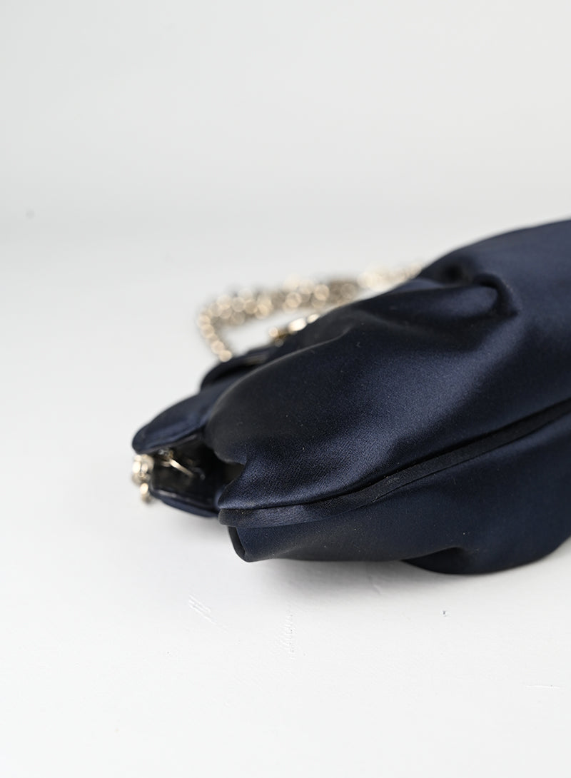 Salvatore Ferragamo Pochette in raso blu