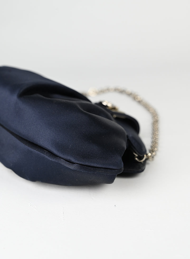 Salvatore Ferragamo Pochette in raso blu