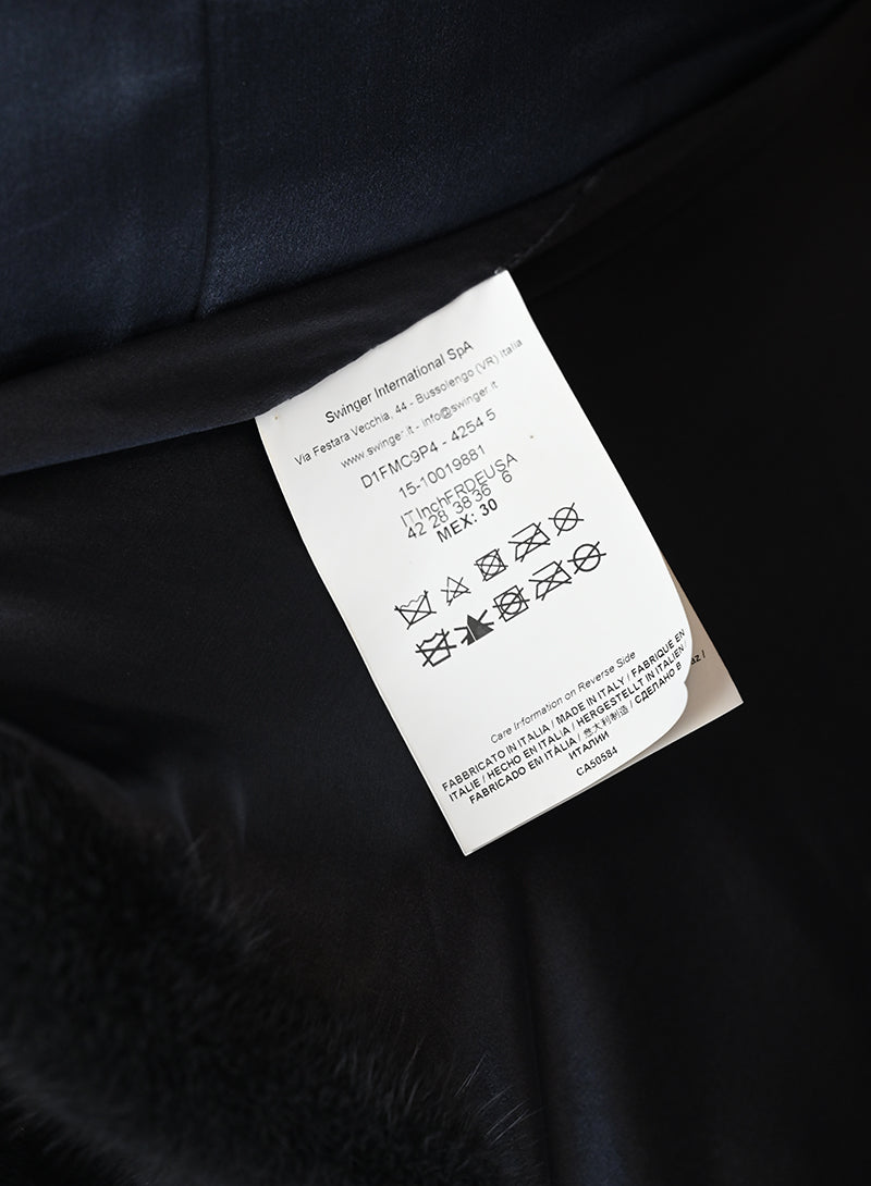 Genny Pelliccia blu scuro - Tg. 42