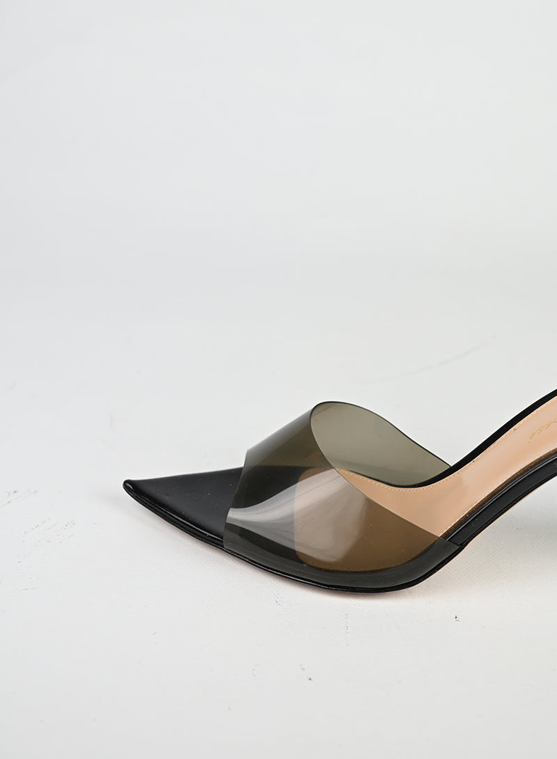 Gianvito Rossi Sabot Plexi Fumé Neri - N. 37 ½