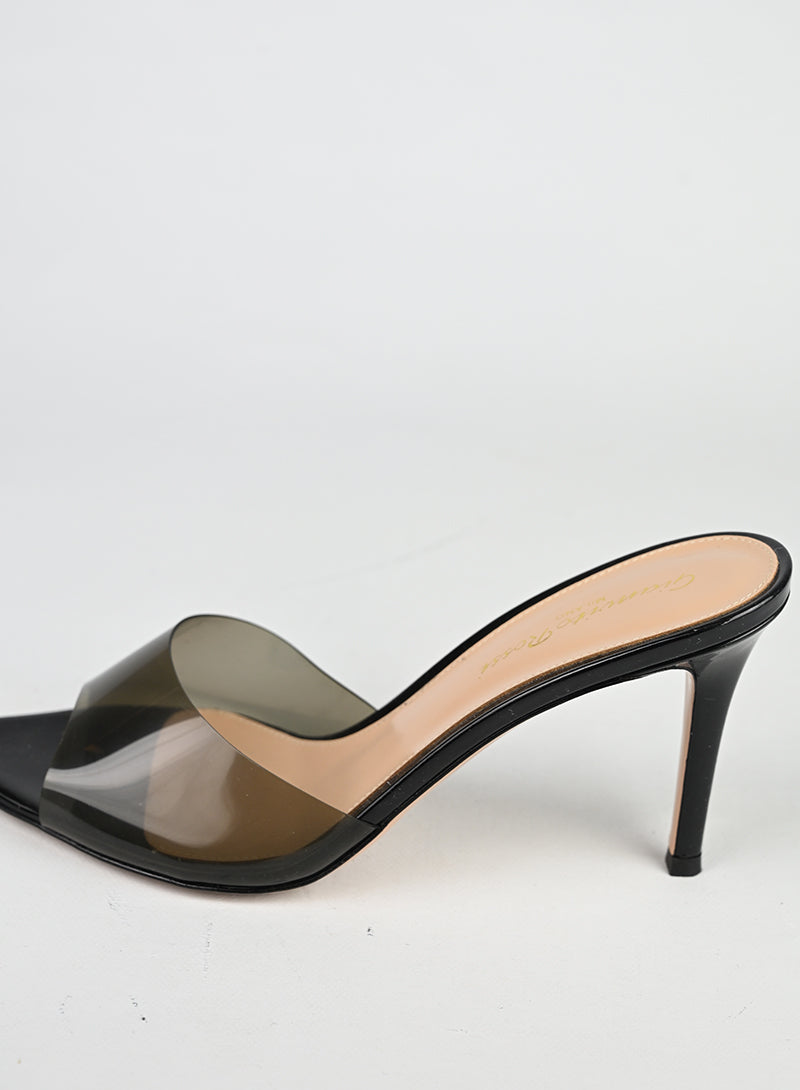Gianvito Rossi Sabot Plexi Fumé Neri - N. 37 ½