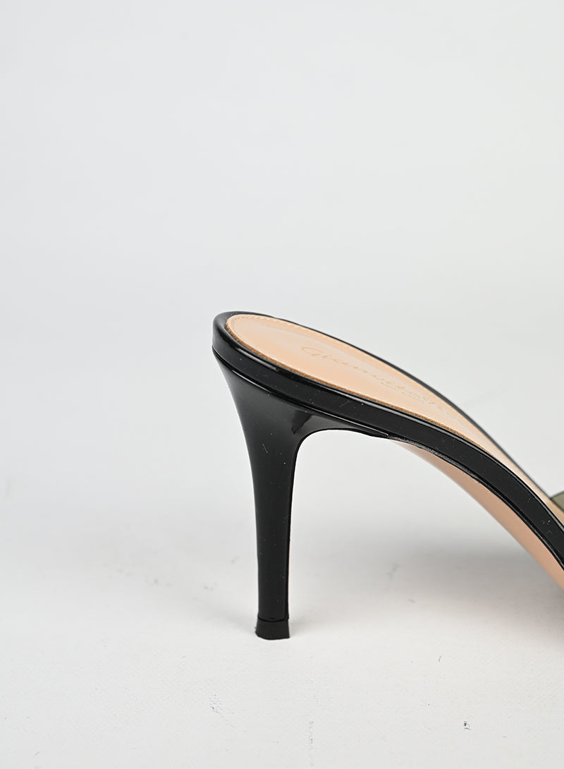 Gianvito Rossi Sabot Plexi Fumé Neri - N. 37 ½