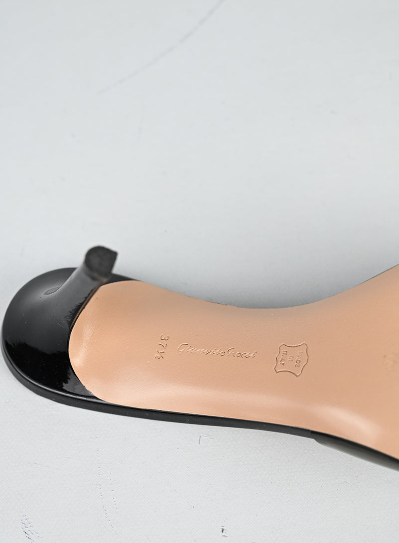 Gianvito Rossi Sabot Plexi Fumé Neri - N. 37 ½