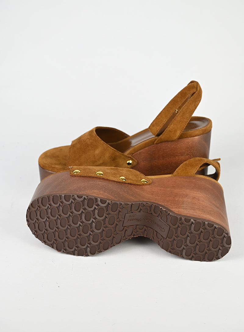 Gianvito Rossi Zeppe Cognac - N. 39 ½