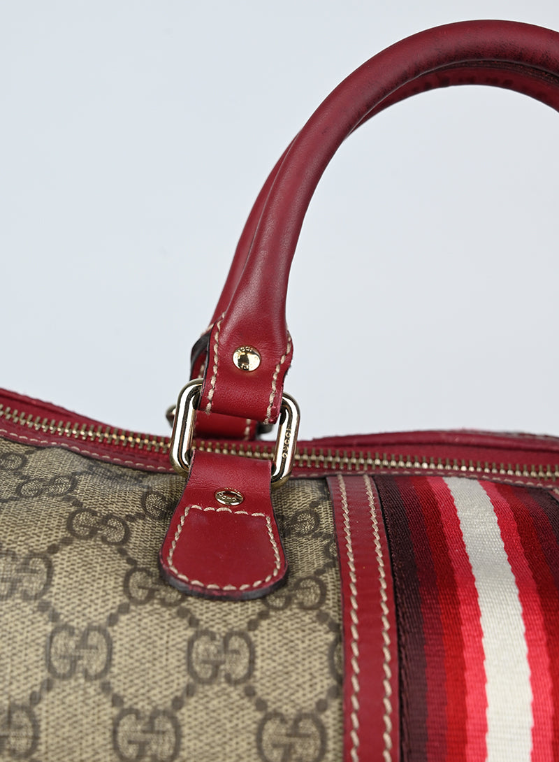 Gucci Bauletto Monogram con profili rossi