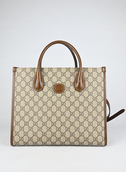 Gucci Ophidia Monogram Supreme Pelle Beige