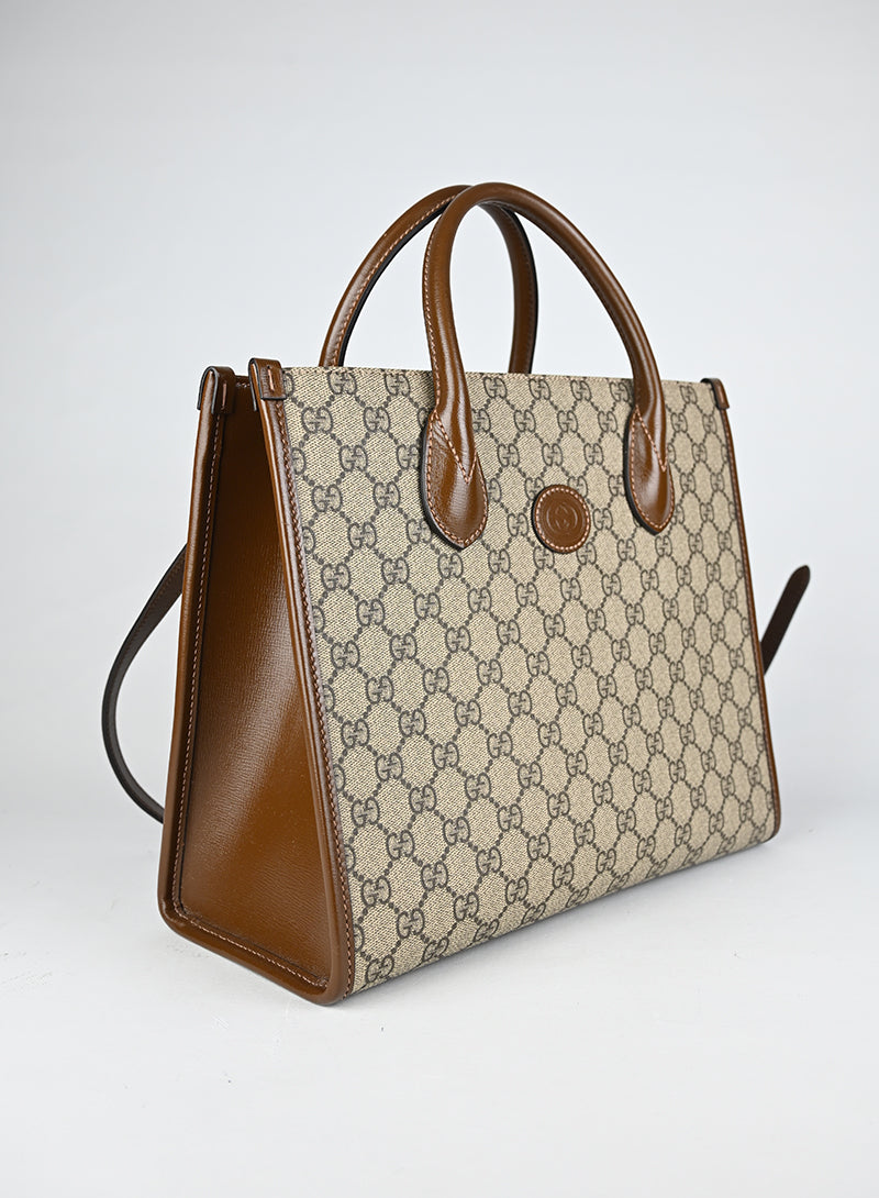 Gucci Ophidia Monogram Supreme Pelle Beige