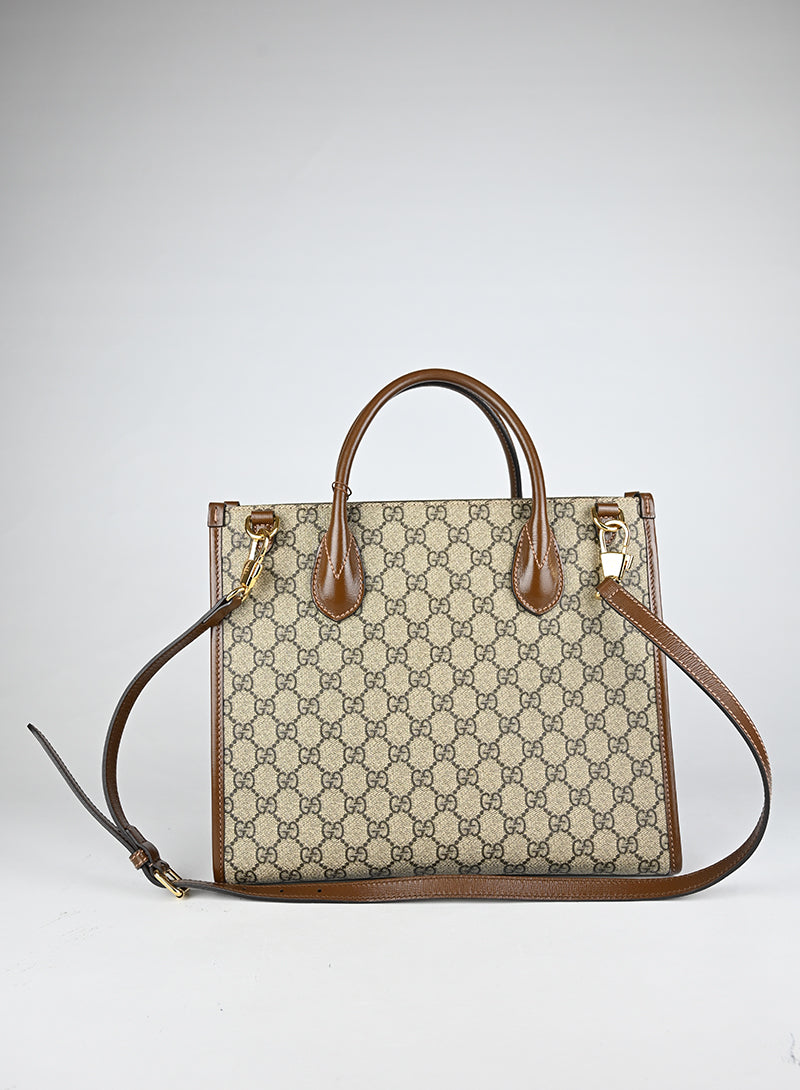 Gucci Ophidia Monogram Supreme Pelle Beige
