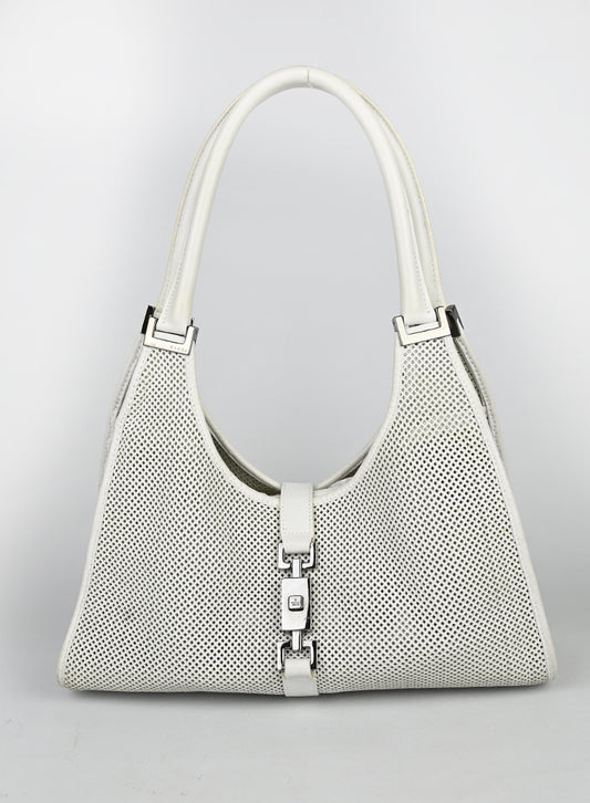 Gucci Borsa Jackie in pelle bianca