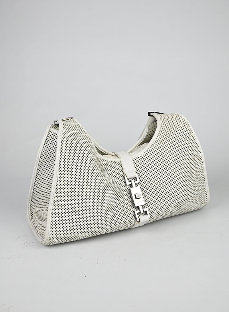 Gucci Borsa Jackie in pelle bianca