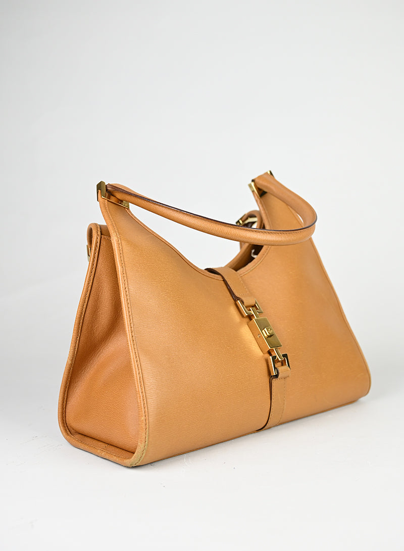 Gucci Borsa Jackie in pelle marrone